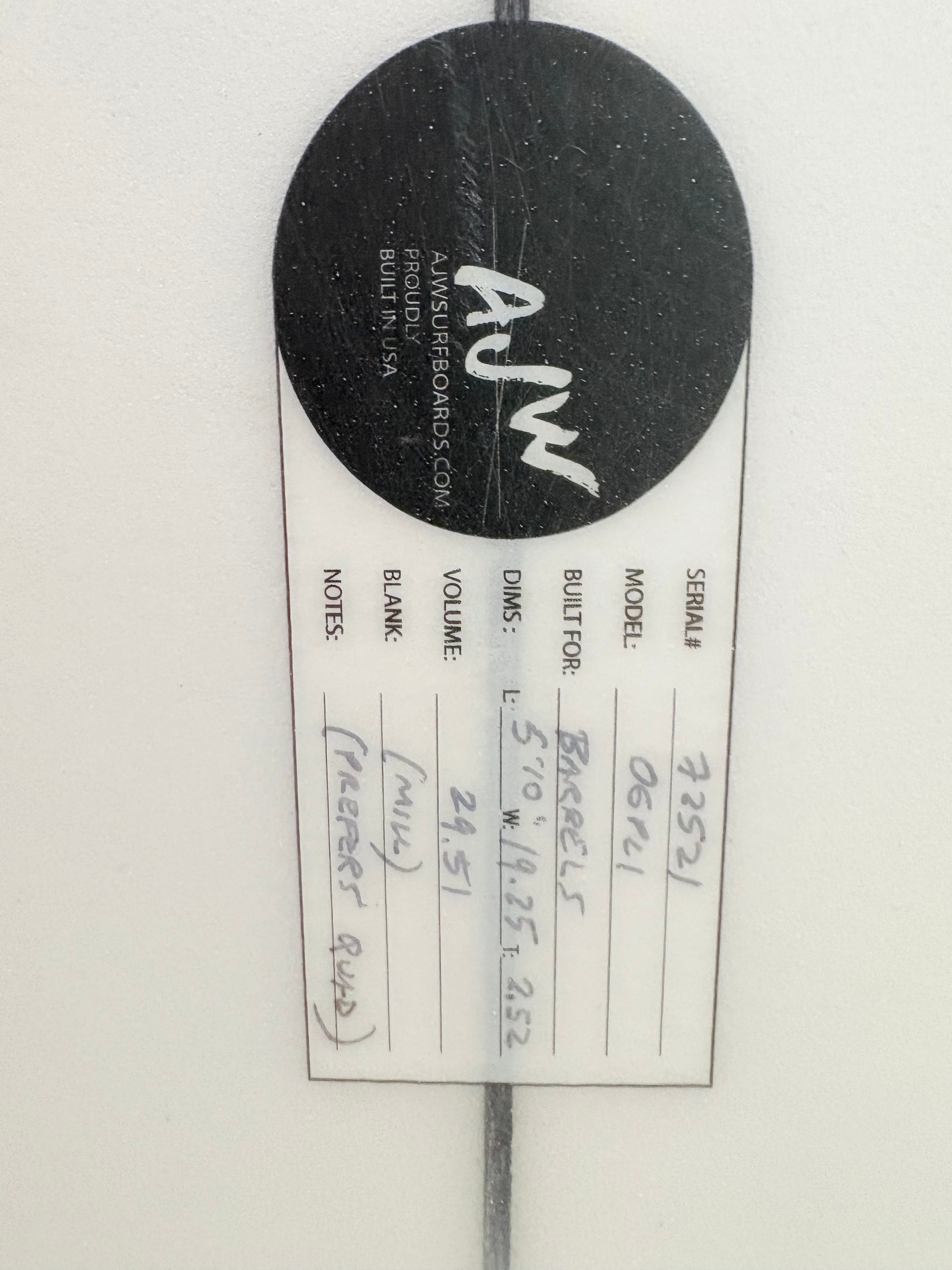 (NEW) OG Potato Launcher 5'8 x 19 x 2.39 26.8L Futures